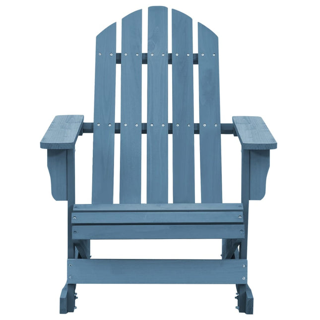 Sedia a Dondolo Adirondack in Legno Massello di Abete Blu