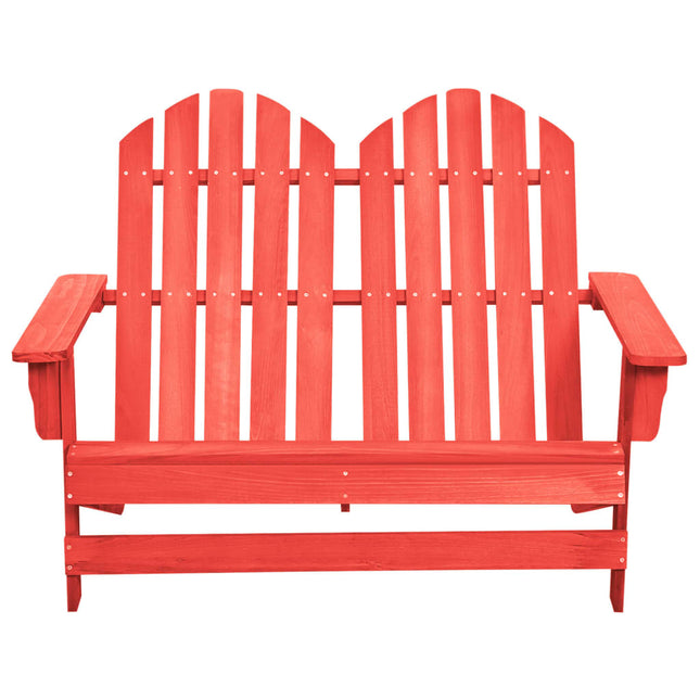 Sedia da Giardino Adirondack a 2 Posti in Legno di Abete Rossa