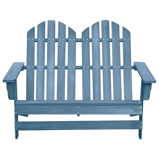 Sedia da Giardino Adirondack a 2 Posti in Legno di Abete Blu