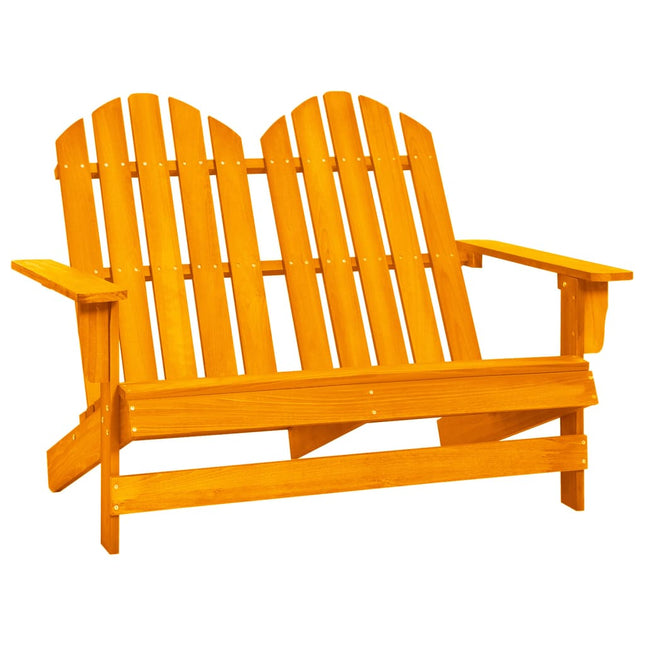 Sedia da Giardino Adirondack a 2 Posti Legno di Abete Arancione