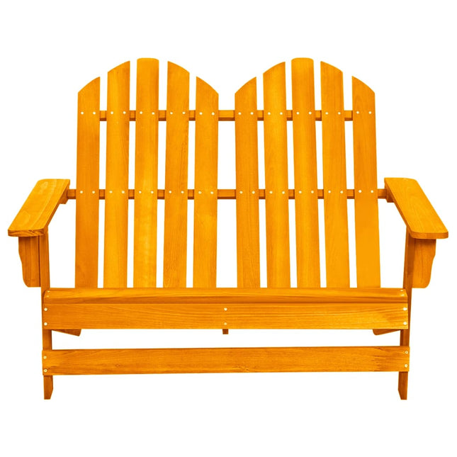 Sedia da Giardino Adirondack a 2 Posti Legno di Abete Arancione