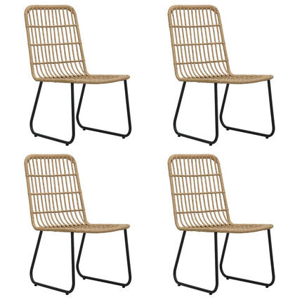 Set da Pranzo da Giardino 5 pz in Polyrattan e Vetro