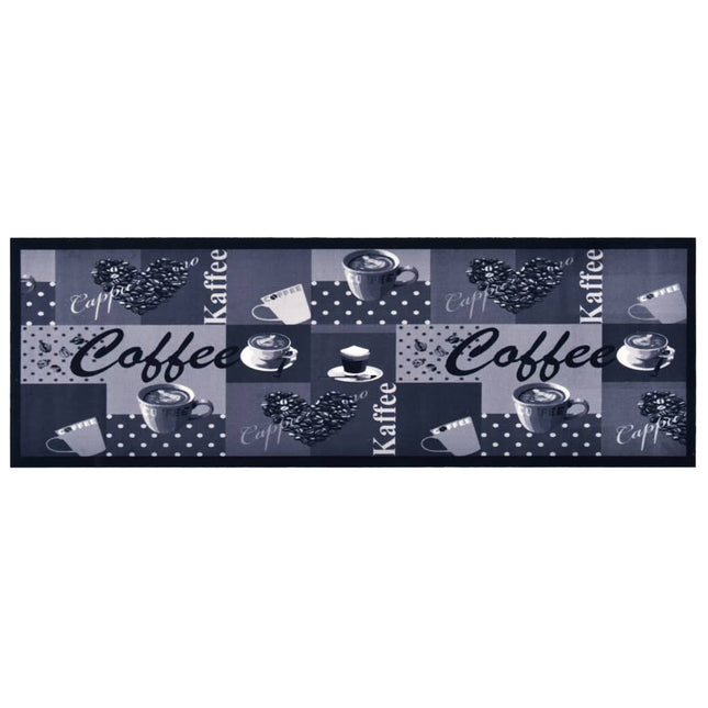 Tappetino da Cucina Lavabile CaffÃ¨ Blu 45x150 cm