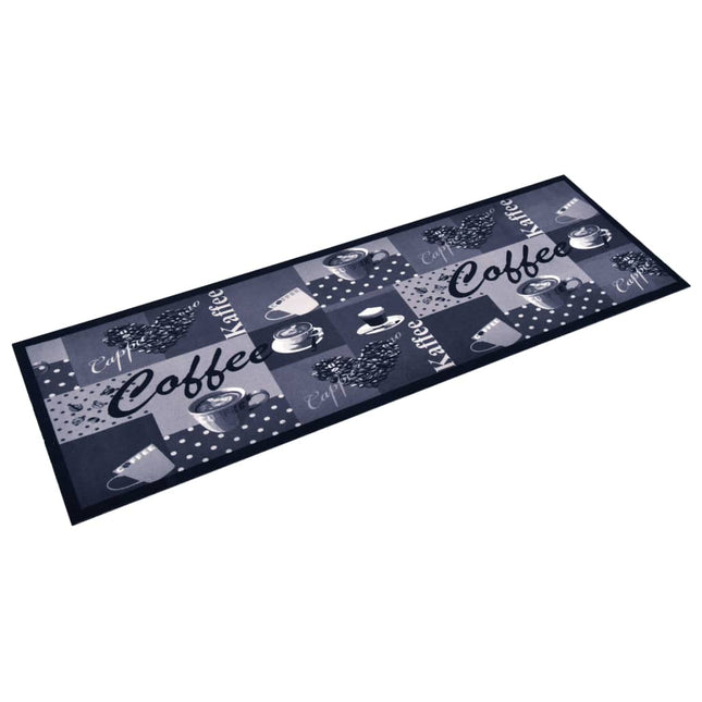 Tappetino da Cucina Lavabile CaffÃ¨ Blu 45x150 cm