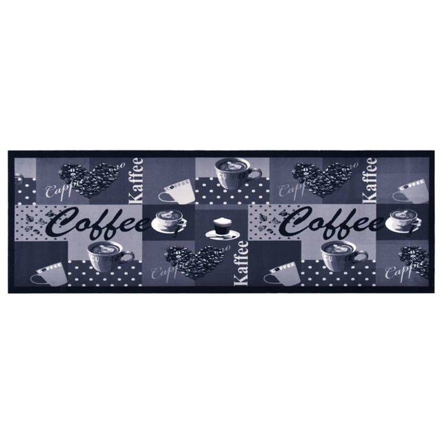 Tappetino da Cucina Lavabile CaffÃƒÂ¨ Blu 60x300 cm