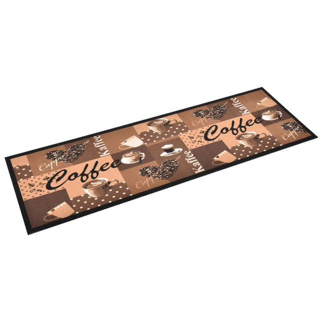Tappetino da Cucina Lavabile CaffÃ¨ Marrone 45x150 cm