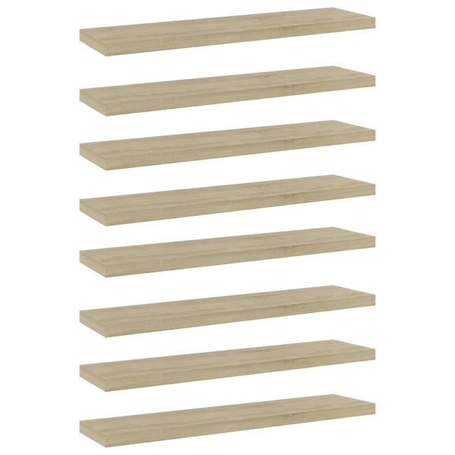 Ripiani per Libreria 8pz Rovere Sonoma 40x10x1,5cm Multistrato