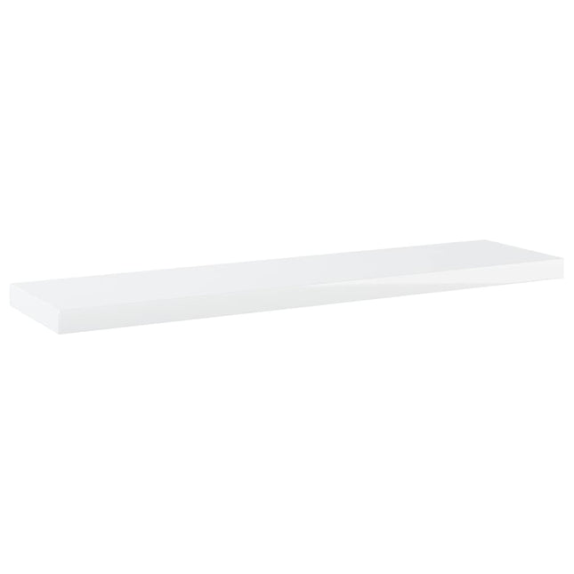 Ripiani per Libreria 8pz Bianco Lucido 40x10x1,5cm Multistrato
