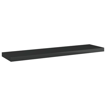 Ripiani per Libreria 4pz Nero Lucido 40x10x1,5cm Multistrato