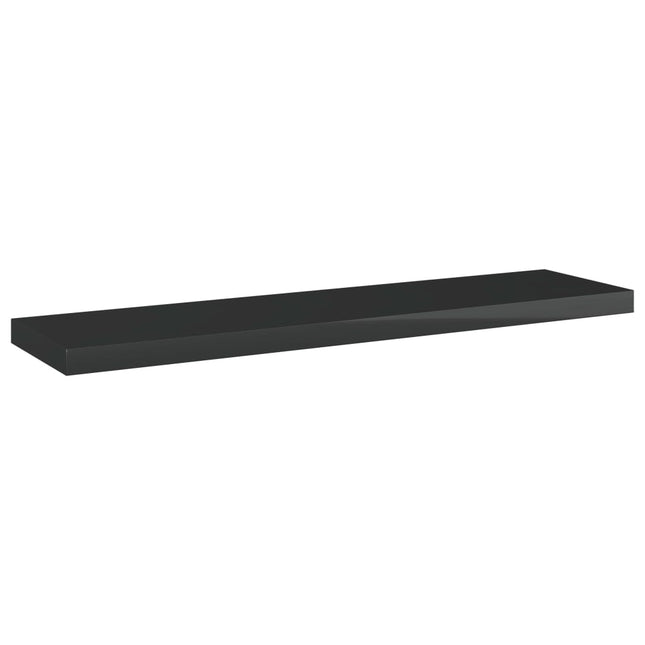 Ripiani per Libreria 4pz Nero Lucido 40x10x1,5cm Multistrato