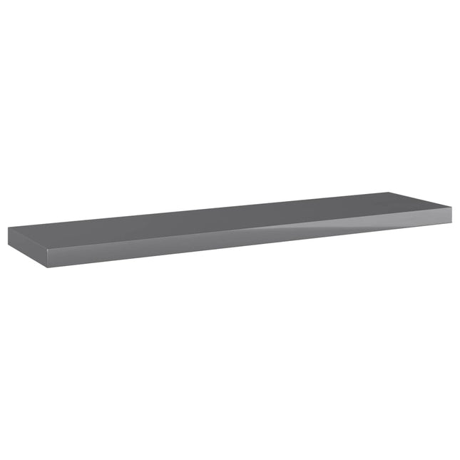 Ripiani per Libreria 4pz Grigio Lucido 40x10x1,5cm Multistrato