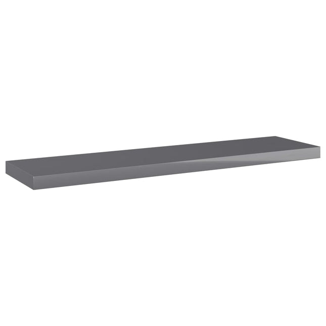 Ripiani per Libreria 8pz Grigio Lucido 40x10x1,5cm Multistrato