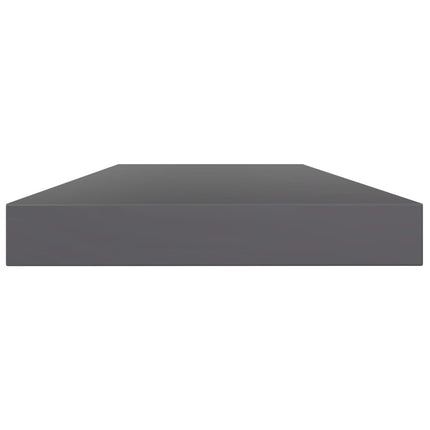 Ripiani per Libreria 8pz Grigio Lucido 40x10x1,5cm Multistrato