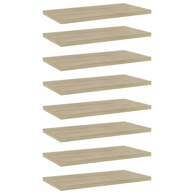 Ripiani per Libreria 8pz Rovere Sonoma 40x20x1,5cm Multistrato