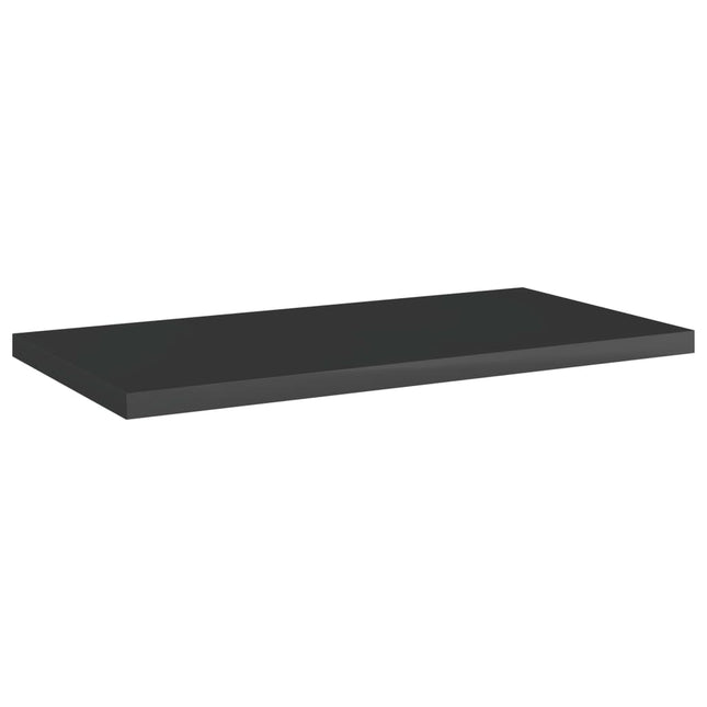 Ripiani per Libreria 8pz Nero Lucido 40x20x1,5cm Multistrato