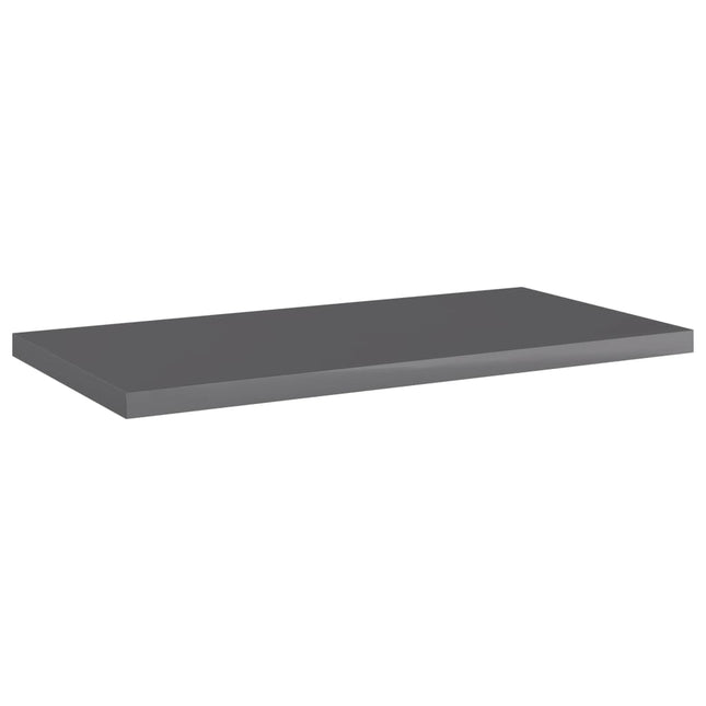 Ripiani per Libreria 8pz Grigio Lucido 40x20x1,5cm Multistrato