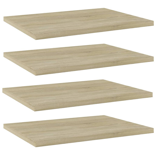 Ripiani per Libreria 4pz Rovere Sonoma 40x30x1,5cm Multistrato