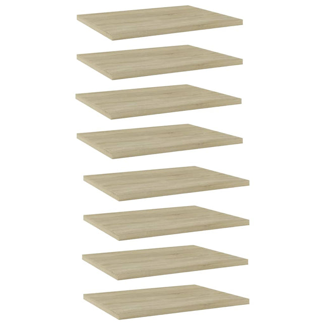 Ripiani per Libreria 8pz Rovere Sonoma 40x30x1,5cm Multistrato