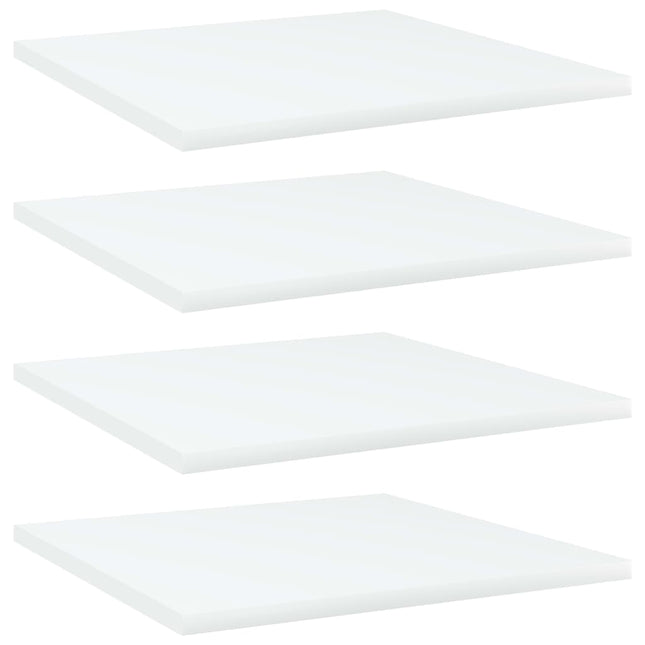 Ripiani per Libreria 4pz Bianchi 40x40x1,5 cm Legno Multistrato