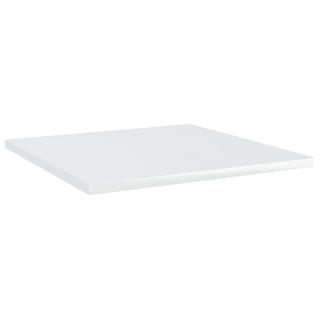 Ripiani per Libreria 8pz Bianco Lucido 40x40x1,5cm Multistrato