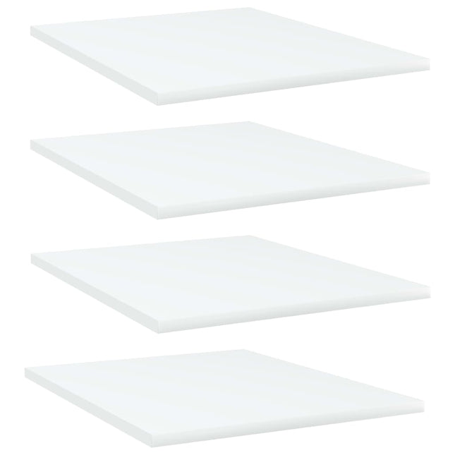 Ripiani per Libreria 4pz Bianchi 40x50x1,5cm Legno Multistrato