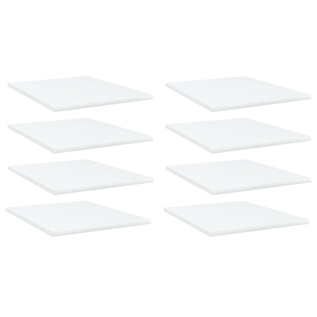 Ripiani per Libreria 8pz Bianchi 40x50x1,5cm Legno Multistrato