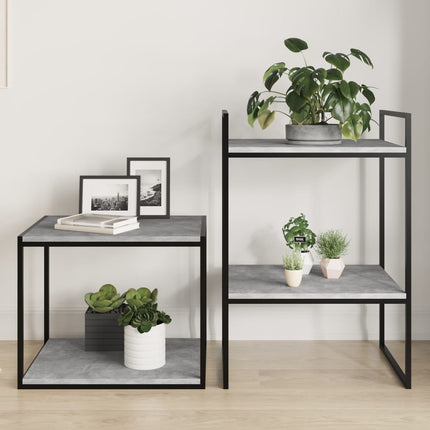 Ripiani per Libreria 8pz Grigio Cemento 40x50x1,5cm Multistrato