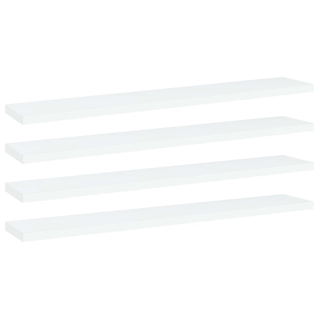 Ripiani per Libreria 4pz Bianchi 60x10x1,5 cm Legno Multistrato
