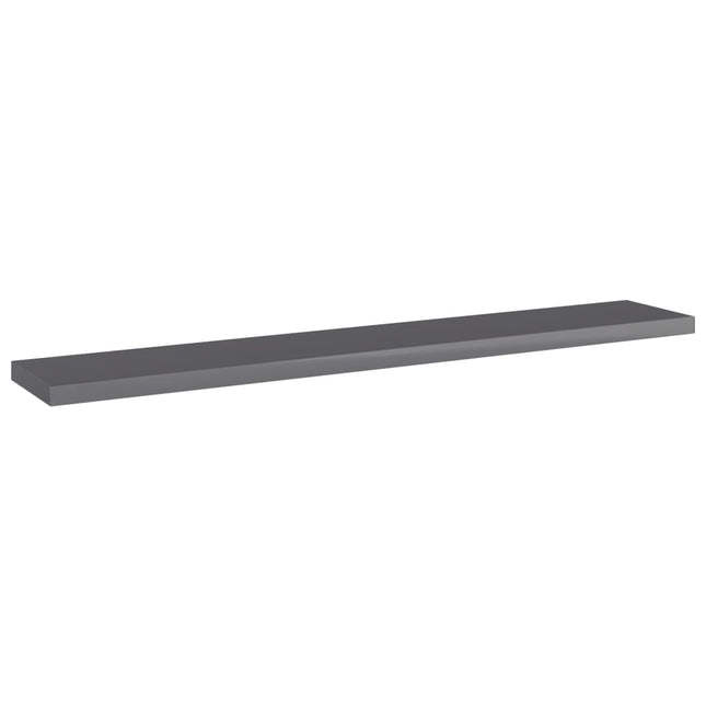 Ripiani per Libreria 4pz Grigio Lucido 60x10x1,5cm Multistrato