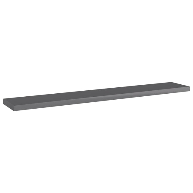 Ripiani per Libreria 8pz Grigio Lucido 60x10x1,5cm Multistrato