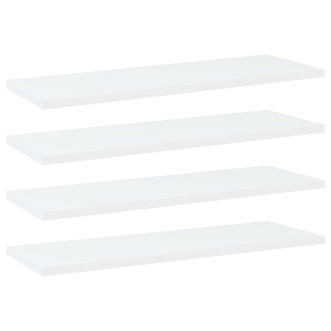Ripiani per Libreria 4pz Bianchi 60x20x1,5 cm Legno Multistrato