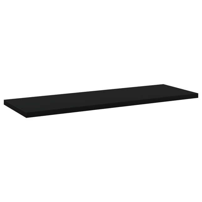 Ripiani per Libreria 4pz Neri 60x20x1,5cm in Legno Multistrato