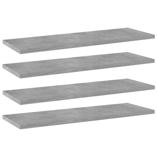 Ripiani per Libreria 4pz Grigio Cemento 60x20x1,5cm Multistrato