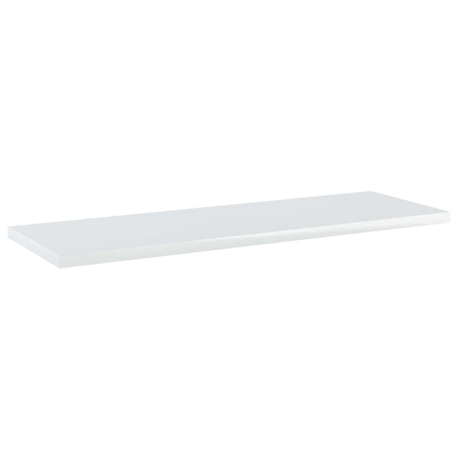 Ripiani per Libreria 4 pz Bianco Lucido 60x20x1,5cm Multistrato