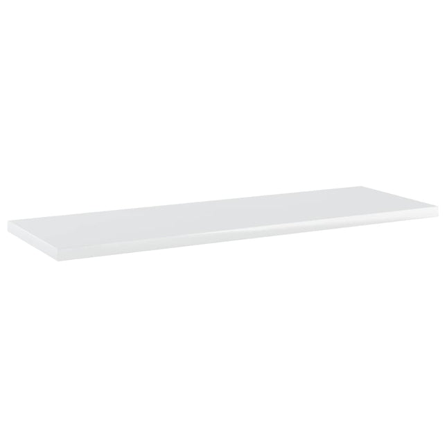 Ripiani per Libreria 8pz Bianco Lucido 60x20x1,5cm Multistrato