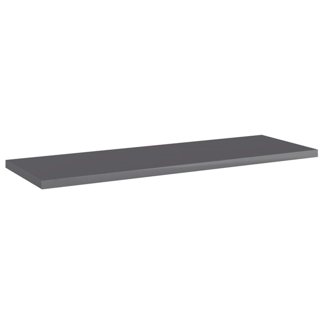 Ripiani per Libreria 4pz Grigio Lucido 60x20x1,5cm Multistrato