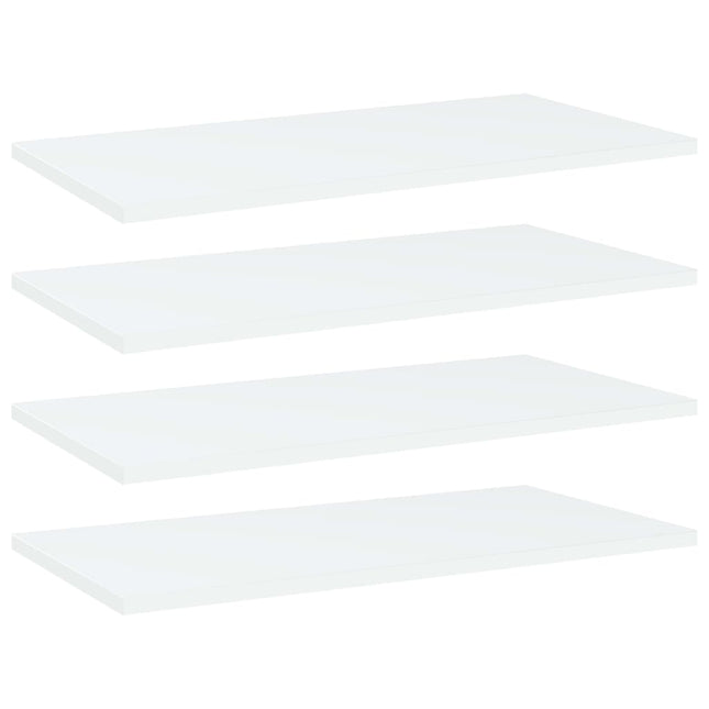 Ripiani per Libreria 4pz Bianchi 60x30x1,5 cm Legno Multistrato