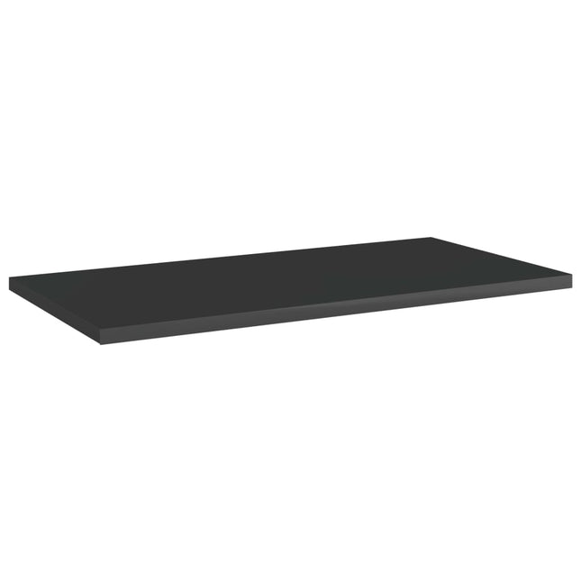 Ripiani per Libreria 4pz Nero Lucido 60x30x1,5cm Multistrato