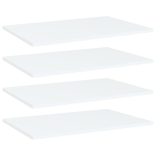 Ripiani per Libreria 4pz Bianchi 60x40x1,5 cm Legno Multistrato