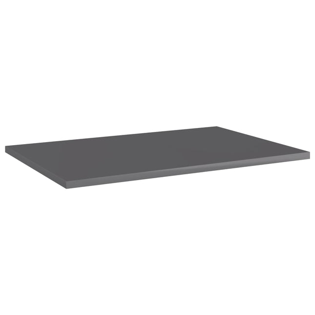 Ripiani per Libreria 8pz Grigio Lucido 60x40x1,5cm Multistrato