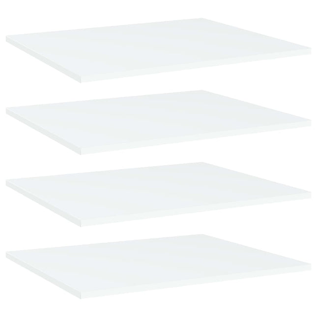 Ripiani per Libreria 4pz Bianchi 60x50x1,5 cm Legno Multistrato