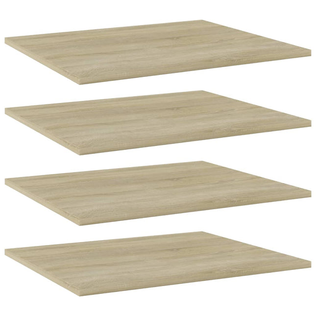 Ripiani per Libreria 4pz Rovere Sonoma 60x50x1,5cm Multistrato