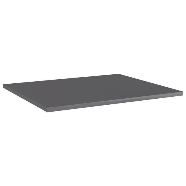 Ripiani per Libreria 4pz Grigio Lucido 60x50x1,5cm Multistrato