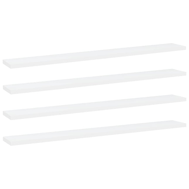 Ripiani per Libreria 4pz Bianchi 80x10x1,5 cm Legno Multistrato