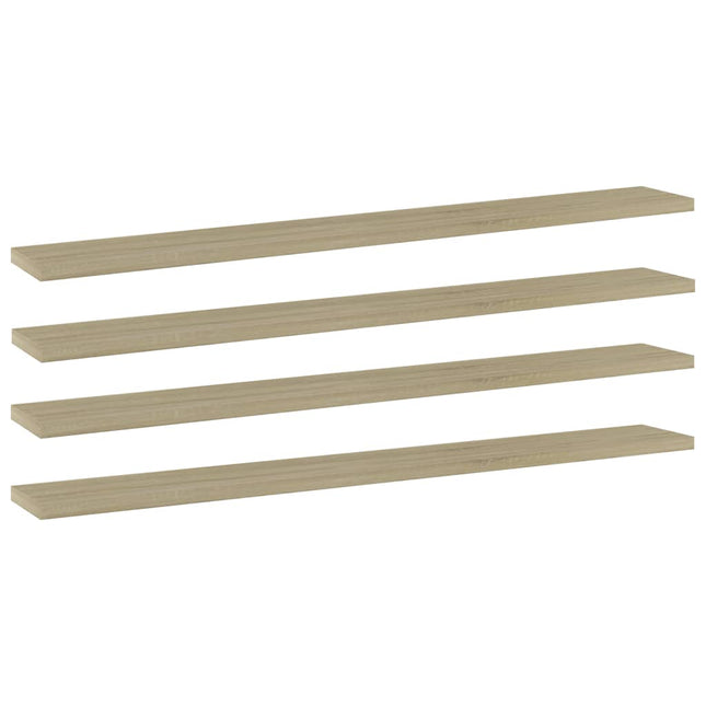 Ripiani per Libreria 4pz Rovere Sonoma 80x10x1,5cm Multistrato
