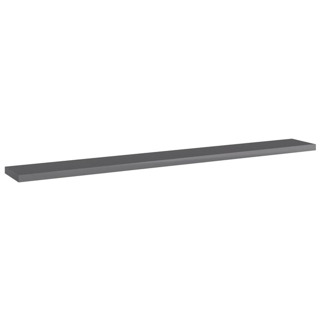 Ripiani per Libreria 4pz Grigio Lucido 80x10x1,5cm Multistrato