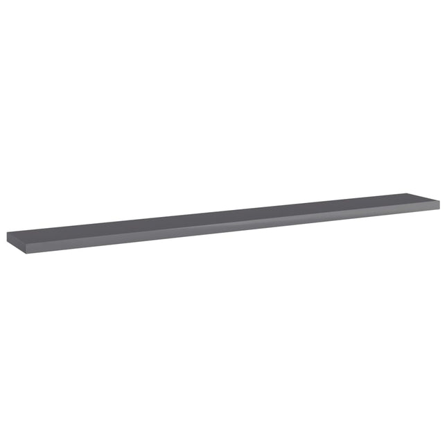 Ripiani per Libreria 8pz Grigio Lucido 80x10x1,5cm Multistrato