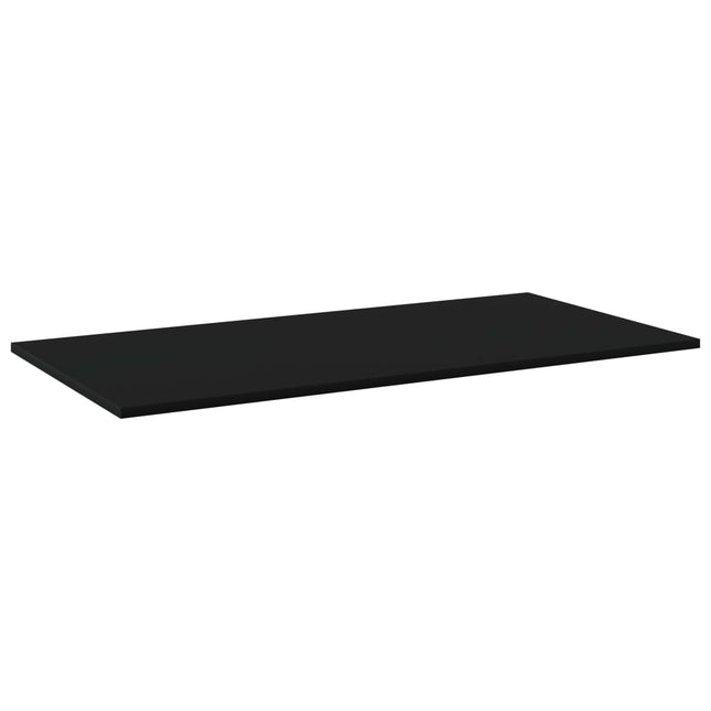 Ripiani per Libreria 4pz Neri 80x20x1,5cm in Legno Multistrato