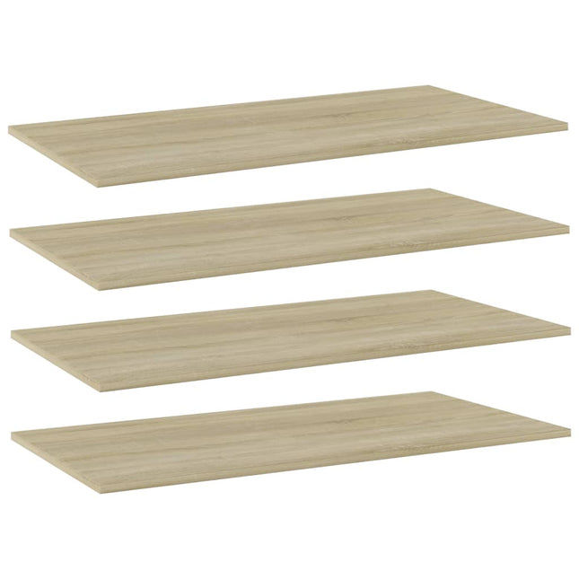 Ripiani per Libreria 4pz Rovere Sonoma 80x20x1,5cm Multistrato