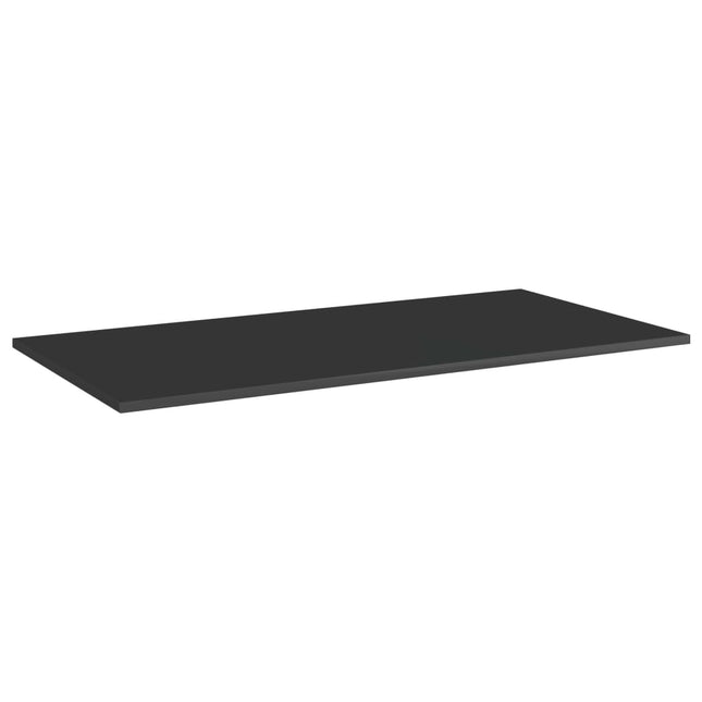 Ripiani per Libreria 4pz Nero Lucido 80x20x1,5cm Multistrato